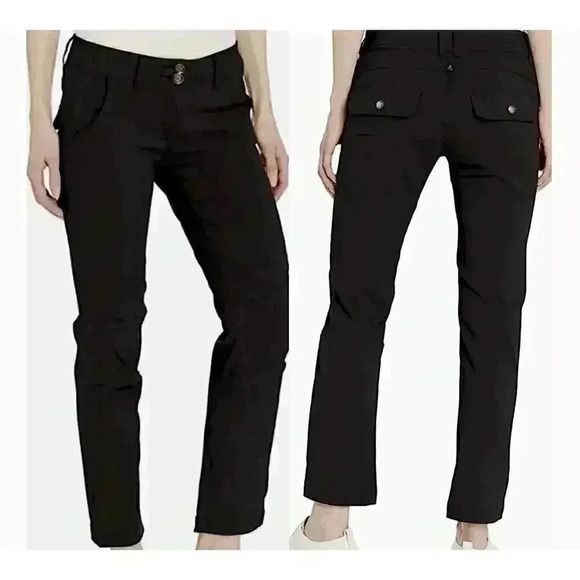 PrAna Women's 4 Halle Convertible Nylon Stretch Stormy Night Hiking Pants - Picture 2 of 6